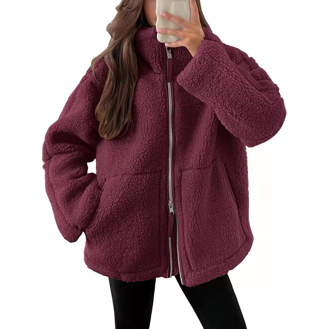 Fleece Zip-Up Coat