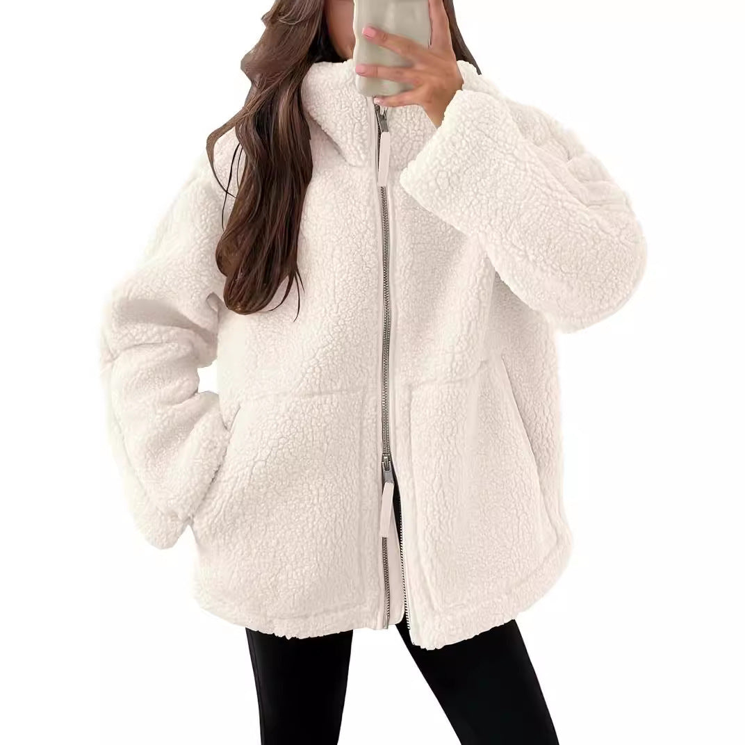 Fleece Zip-Up Coat