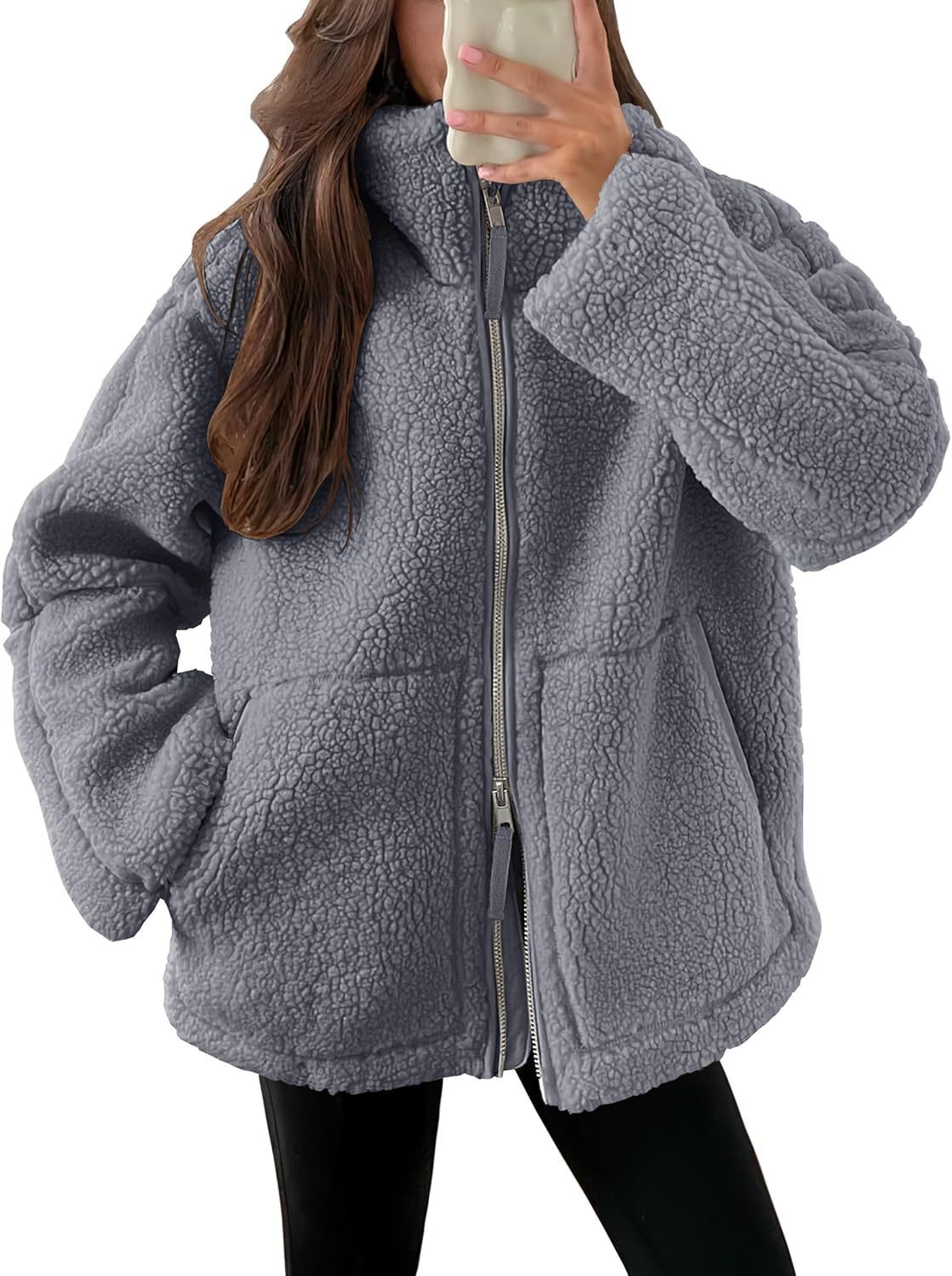 Fleece Zip-Up Coat