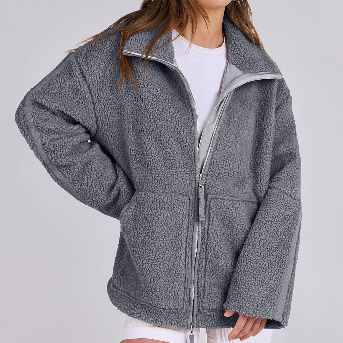 Fleece Zip-Up Coat