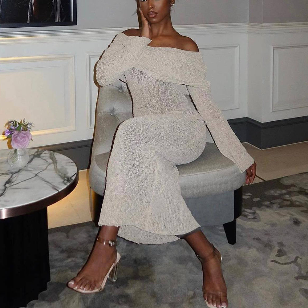 One-Shoulder Knit Dress