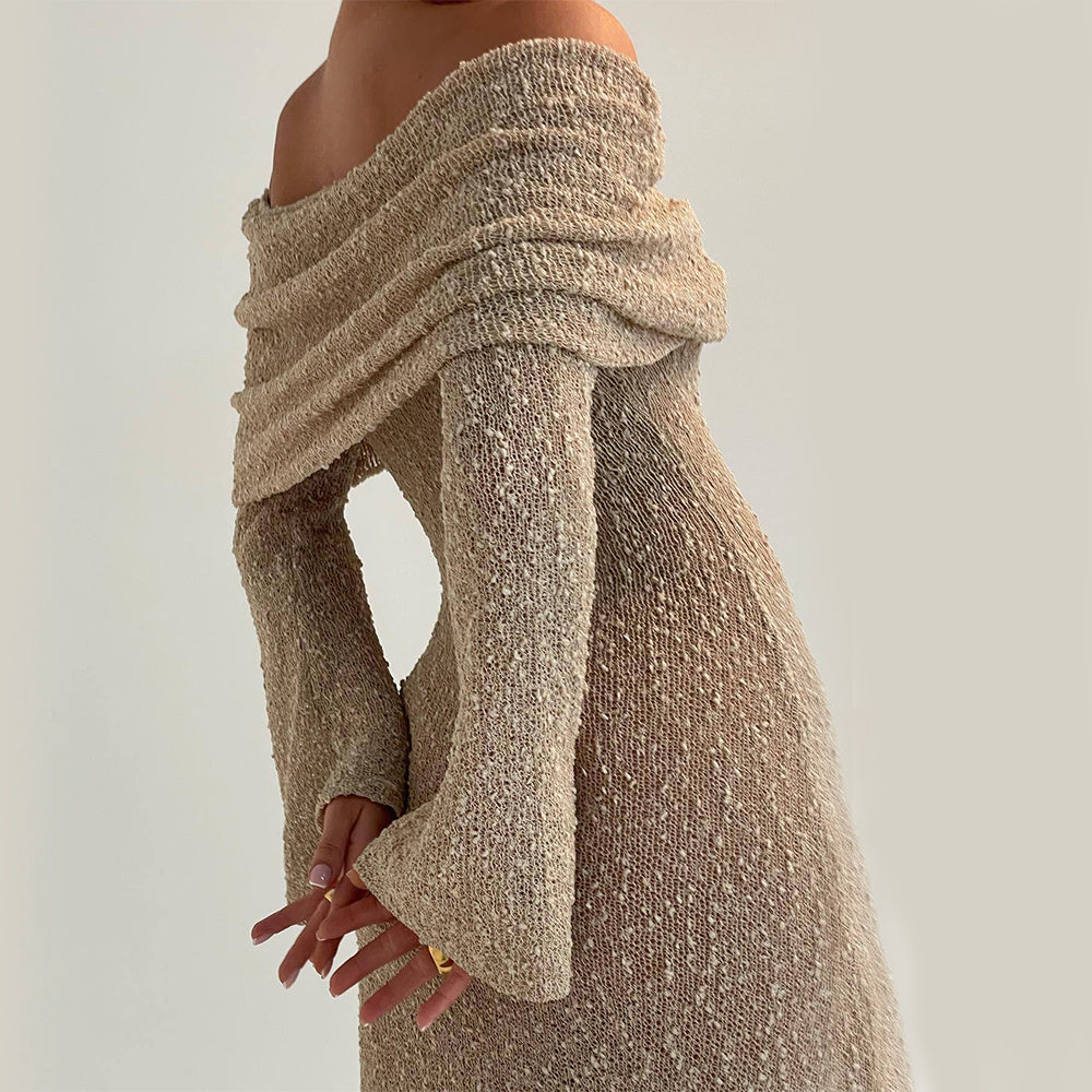 One-Shoulder Knit Dress