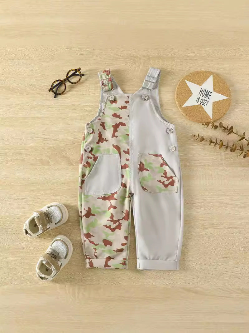 Boys' And Girls' Baby Cute Suspender Romper Jumpsuit