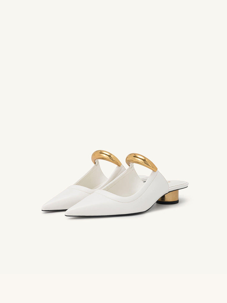 Sleek Pointed-Toe Mules