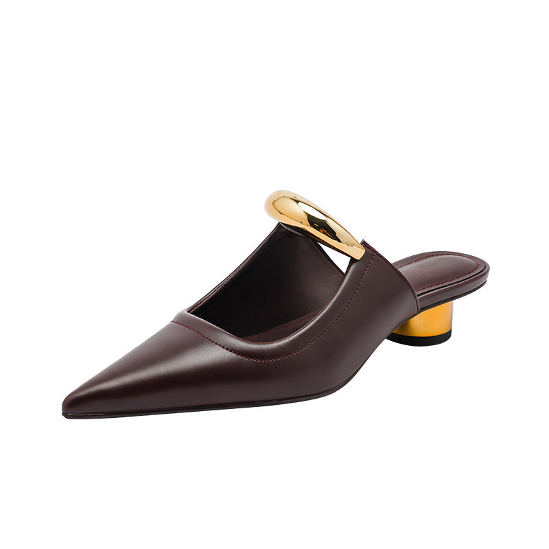 Sleek Pointed-Toe Mules