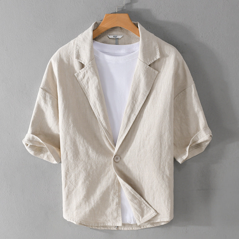 Linen Drop Shoulder Set