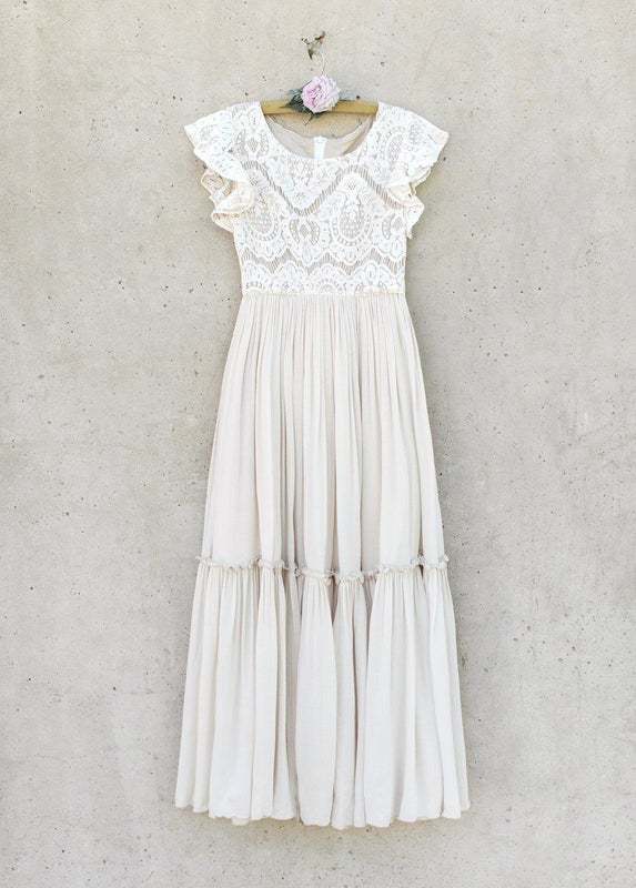 Boho Lace Cotton Dress for Kids