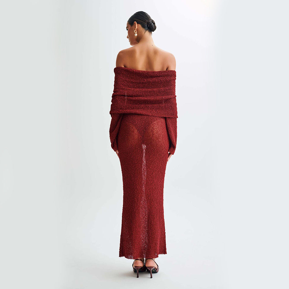 One-Shoulder Knit Dress