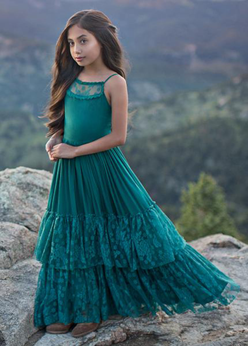 Boho Lace Cotton Dress for Kids