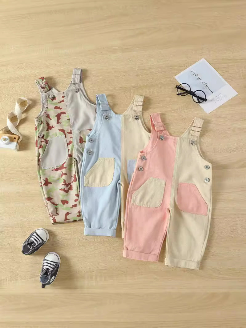 Boys' And Girls' Baby Cute Suspender Romper Jumpsuit