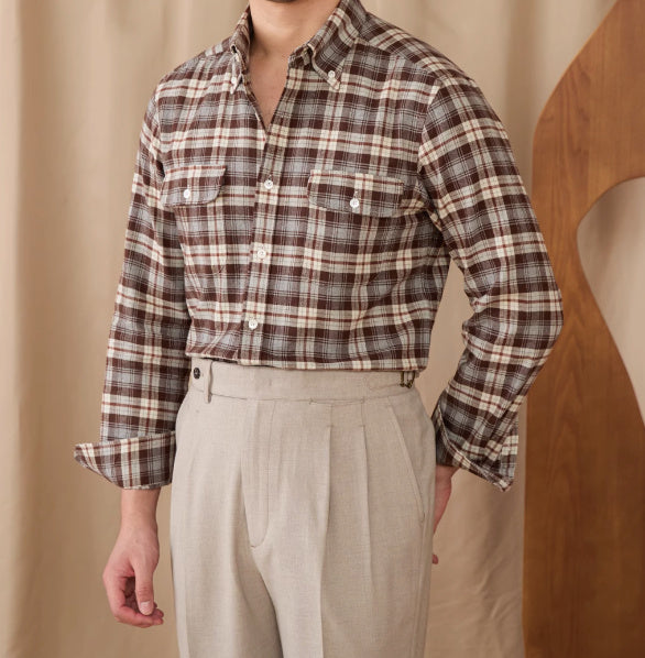 Retro Long Sleeved Shirt For Men